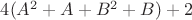 $4(A^2+A+B^2+B)+2$ $4(A^2+A+B^2+B)+2$