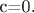 c=0.
