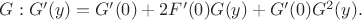 $G:G'(y)=G'(0)+2F'(0)G(y)+G'(0)G^2(y).$