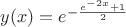 $y(x)=e^{-\frac{e^{-2x}+1}{2}$