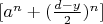 $[a^n + (\frac{d-y}{2})^n]$