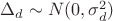 $\Delta_d\sim N(0,\sigma_d^2)$