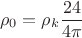 $$\rho_{0}=\rho_{k}\frac{24}{4\pi}$$