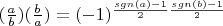 $(\frac{a}{b})(\frac{b}{a})=(-1)^{\frac{sgn(a)-1}{2}\frac{sgn(b)-1}{2}}$
