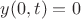 $y(0,t)=0$