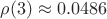 $\rho(3) \approx 0.0486$