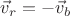 $\vec v_r=-\vec v_b$
