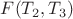 $F(T_2,T_3) $