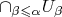 $\cap_{\beta \leqslant \alpha} U_\beta$