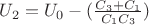 $U_2=U_0-(\frac{C_3+C_1}{C_1C_3})$