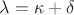 $\lambda=\kappa+\delta$