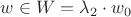 $w \in W = \lambda_2 \cdot w_0 $