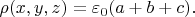 $$  \rho (x,y,z) = \varepsilon_0 (a+b+c) . $$