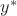 $y^{*}$