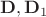 $\mathbf D, \mathbf D_1$ $\mathbf D, \mathbf D_1$