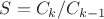 $S=C_k/C_{k-1}$