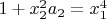 $1+x_2^2a_2=x_1^4$