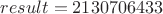 $ result = 2130706433 $
