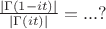 $\frac{|\Gamma(1-it)|}{|\Gamma(it)|}=...?$