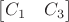 $\begin{bmatrix}C_1&C_3\end{bmatrix}$ $\begin{bmatrix}C_1&C_3\end{bmatrix}$
