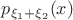 $p_{\xi_1+\xi_2}(x)$