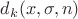 $d_k(x,\sigma,n)$