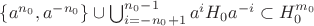 $\{a^{n_0}, a^{-n_0}\}\cup\bigcup_{i=-n_0+1}^{n_0-1} a^iH_0a^{-i} \subset H_0^{m_0}$