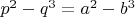 $p^2-q^3=a^2-b^3$