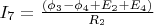 $I_7=\frac {(\phi_3-\phi_4+E_2+E_4)} { R_2}$