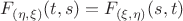 $F_{(\eta, \xi)}(t, s) = F_{(\xi,\eta)}(s, t)$ $F_{(\eta, \xi)}(t, s) = F_{(\xi,\eta)}(s, t)$