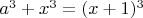 $a^3+x^3=(x+1)^3$