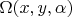 $\Omega(x,y,\alpha)$