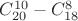 $C_{20}^{10}-C_{18}^{8}$