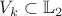 $V_k\subset \mathbb{L}_2$
