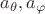 $a_\theta,a_\varphi$