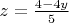 $z= \frac{4-4y}{5}$