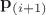 $\mathbf{p}_{(i+1)}$