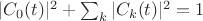 $|C_0(t)|^2+\sum_k|C_k(t)|^2=1$