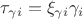 $\tau_{\gamma i} = \xi_{\gamma i}\gamma_{i}$