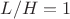 $L/H =1 $