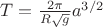 $T = \frac{2\pi}{R\sqrt{g}}a^{3/2}$ $T = \frac{2\pi}{R\sqrt{g}}a^{3/2}$