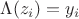 $\Lambda(z_i)=y_i$