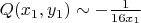$Q(x_1,y_1) \sim -\frac{1}{16x_1}$