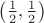 $\left( \frac{1}{2}, \frac{1}{2}\right)$