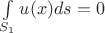 $ \int \limits_{S_1} u(x)ds=0$