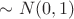 $\sim N(0,1)$
