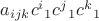 $a_{ijk}c^{i}{}_{1}c^{j}{}_{1}c^{k}{}_{1}$