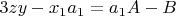 $3zy-x_1a_1=a_1A-B$
