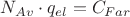 ${N_{Av}}\cdot{{q}_{el}}={C_{Far}}$