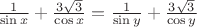 $\frac{1}{\sin x} + \frac{3\sqrt{3}}{\cos x} = \frac{1}{\sin y} + \frac{3\sqrt{3}}{\cos y}$